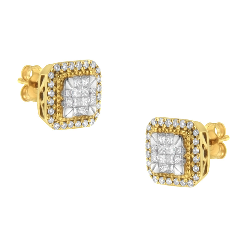Bids.com 10KT Yellow Gold Diamond Stud Earrings (1/2 cttw, H-I Color, SI2-I1 Clarity) Earrings
