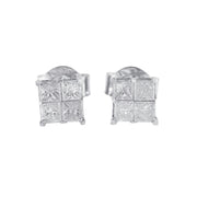 Bids.com 10k White Gold Diamond Stud Earrings (0.60 cttw, I-J Color, I2-I3 Clarity) Earrings