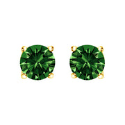 Bids.com 14K White Gold 1.0 Cttw Lab Grown Green Diamond Classic Solitaire Stud Earrings Earrings