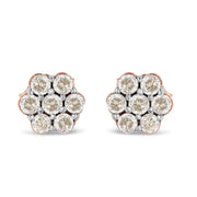 Bids.com 10K Rose Gold Diamond Floral Stud Earrings (0.5 cttw, J-K Color, I1-I2 Clarity) Earrings