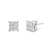 Bids.com 10K White Gold Diamond Stud Earrings (3/4 cttw, H-I Color, SI2-I1 Clarity) Earrings
