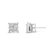 Bids.com 10K White Gold Diamond Stud Earrings (3/4 cttw, H-I Color, SI2-I1 Clarity) Earrings