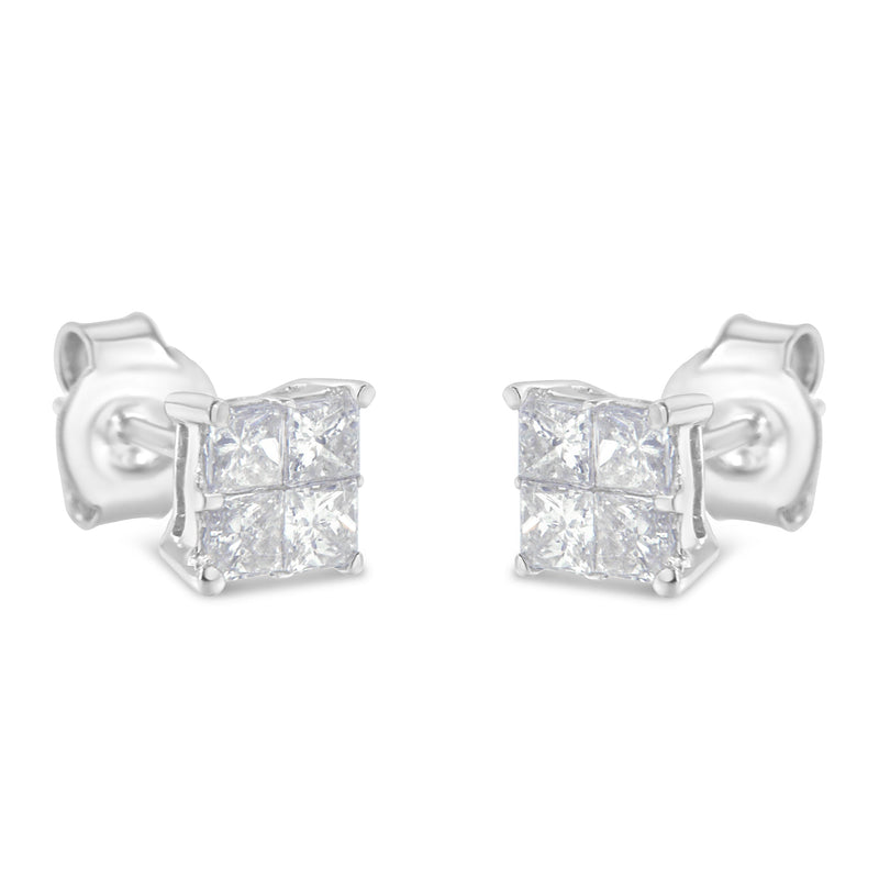 Bids.com 10K White Gold Diamond Stud Earrings (3/4 cttw, H-I Color, SI2-I1 Clarity) Earrings