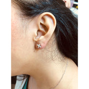 Bids.com 14K White Gold 1/2 Cttw Marquise Diamond 8 Stone Floral Leaf Stud Earrings (H-I Color, SI1-SI2 Clarity) Earrings