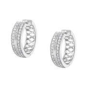 Bids.com 10K White Gold Diamond Hoop Earring (1/2 cttw, I-J Color, I2-I3 Clarity) Earrings