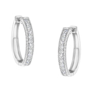 Bids.com 10KT White Gold Diamond Hoop Earring (1.00 cttw, H-I Color, I1-I2 Clarity) Earrings