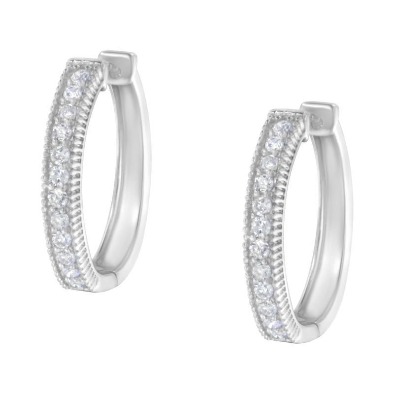 Bids.com 10KT White Gold Diamond Hoop Earring (1.00 cttw, H-I Color, I1-I2 Clarity) Earrings
