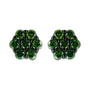 Bids.com .925 Sterling Silver 1/4 Cttw Treated Yellow Diamond Floral Stud Earrings (Yellow Color, I1-I2 Clarity) Earrings