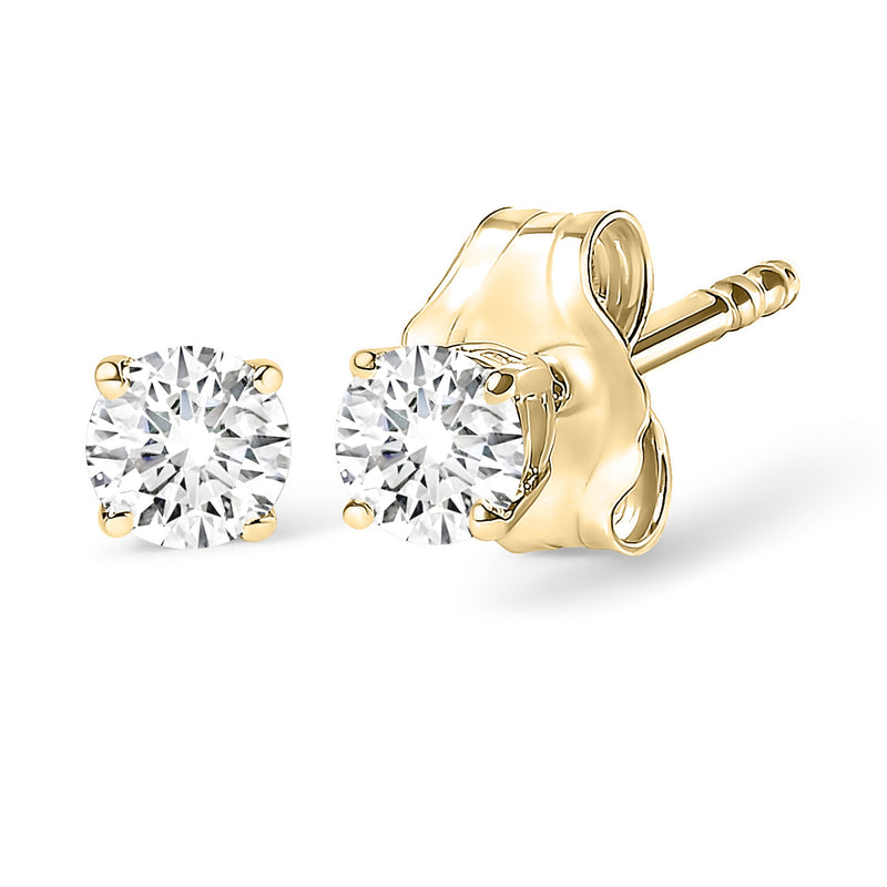 Bids.com 14K White Gold 1/2 Cttw Round Lab Grown Diamond Solitaire Stud Earrings Earrings
