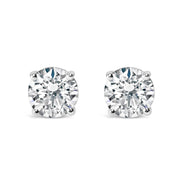 Bids.com AGS Certified 14K White Gold 1.0 Cttw 4-Prong Set Brilliant Round-Cut Solitaire Diamond Push Back Stud Earrings (H-I Color, SI2-I1 Clarity) Earrings