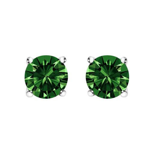 Bids.com 14K White Gold 1.0 Cttw Lab Grown Green Diamond Classic Solitaire Stud Earrings Earrings
