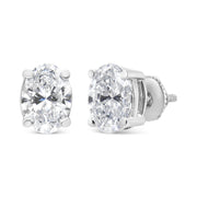 Bids.com 14K White Gold 1.00 Cttw Lab Grown Oval Solitaire Diamond Stud Earrings (F-G Color, VS2-SI1 Clarity) Earrings