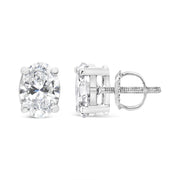 Bids.com 14K White Gold 1.00 Cttw Lab Grown Oval Solitaire Diamond Stud Earrings (F-G Color, VS2-SI1 Clarity) Earrings