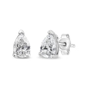 Bids.com 14K White Gold 1/2 Cttw Pear Shape Solitaire Lab Grown Diamond Stud Earrings (F-G Color, VS2-SI1 Clarity) Earrings