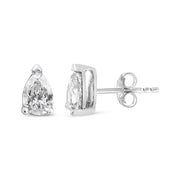 Bids.com 14K White Gold 1/2 Cttw Pear Shape Solitaire Lab Grown Diamond Stud Earrings (F-G Color, VS2-SI1 Clarity) Earrings