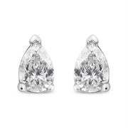 Bids.com 14K White Gold 1/2 Cttw Pear Shape Solitaire Lab Grown Diamond Stud Earrings (F-G Color, VS2-SI1 Clarity) Earrings
