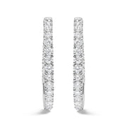 Bids.com 14K White Gold 5.00 Cttw Lab Grown Diamond Inside Out Hoop Earrings (F-G Color, VS1-VS2 Clarity) Earrings