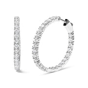 Bids.com 14K White Gold 5.00 Cttw Lab Grown Diamond Inside Out Hoop Earrings (F-G Color, VS1-VS2 Clarity) Earrings