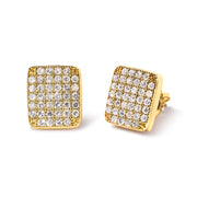 Bids.com 14K Yellow Gold 1/2 Cttw Diamond Square Shaped Composite Cluster Stud  Earrings (I-J Color, I1-I2 Clarity) Earrings