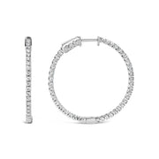 Bids.com 14K White Gold 1 1/2 Cttw Lab Grown Diamond Inside Out Hoop Earrings (G-H Color, VS2-SI1 Clarity) Earrings