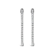 Bids.com 14K White Gold 1 1/2 Cttw Lab Grown Diamond Inside Out Hoop Earrings (G-H Color, VS2-SI1 Clarity) Earrings