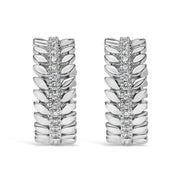 Bids.com 14K White Gold 1/4 Cttw Lab Grown Diamond Leafy Wreath Hoop Earrings (F-G Color, VS1-VS2 Clarity) Earrings