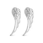 Bids.com 14K White Gold 1/4 Cttw Lab Grown Diamond Angel Wing Stud Earrings (F-G Color, VS1-VS2 Clarity) Earrings