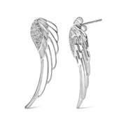 Bids.com 14K White Gold 1/4 Cttw Lab Grown Diamond Angel Wing Stud Earrings (F-G Color, VS1-VS2 Clarity) Earrings