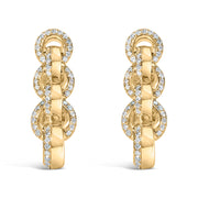 Bids.com 14K Yellow Gold Plated .925 Sterling Silver 1/2 Cttw Diamond Chain Link Drop Earrings (H-I Color, I1-I2 Clarity) Earrings