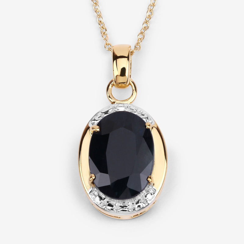 Bids.com 7.50 Carat Genuine Black Sapphire .925 Sterling Silver Pendant Pendants