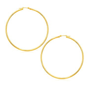 Bids.com 14k Yellow Gold Polished Large Round Hoop Earrings Earrings