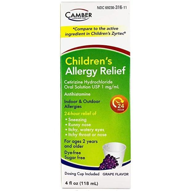 Camber Consumer Care Camber Consumer Care CETIRIZINE Childrens Oral Solution Medicine & Drugs