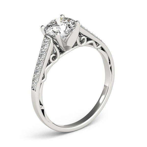 Bids.com 14k White Gold Cathedral Design Diamond Engagement Ring (1 1/4 cttw) Rings