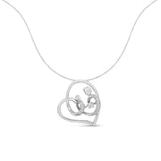 Bids.com .925 Sterling Silver 1/6 cttw Diamond Heart Pendant Necklace (H-I, I1-I2) Necklaces