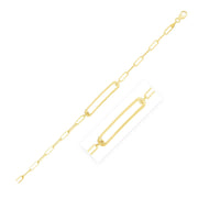 Bids.com 14k Yellow Gold High Polish Open Curved Paperclip Bracelet Bracelets