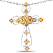 Bids.com 2.24 Carat Genuine Yellow Sapphire .925 Sterling Silver Pendant Pendants