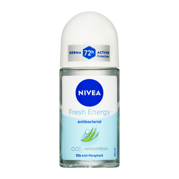 Nivea NIVEA Fresh Energy 72h Anti-Perspirant Roll-On 50ml – Antibacterial & Lemongrass Extract Deodorant & Anti-Perspirant