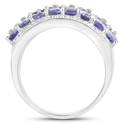 Bids.com 2.59 Carat Genuine Tanzanite .925 Sterling Silver Ring Rings