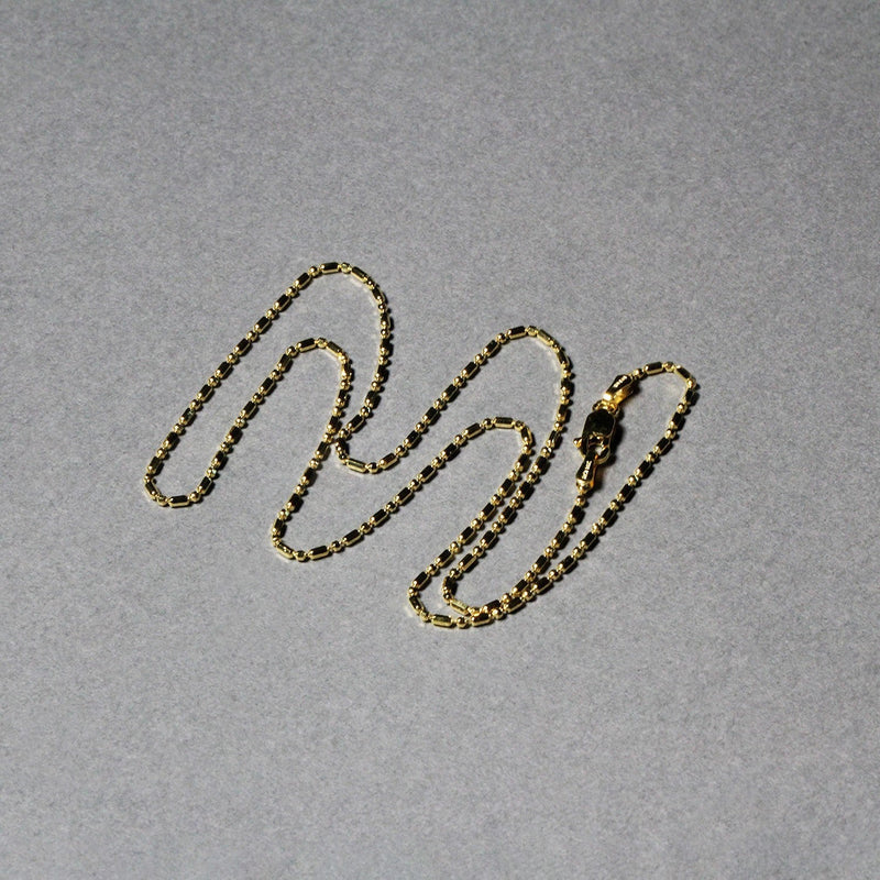 Bids.com 14k Yellow Gold Diamond-Cut Alternating Bead Chain 1.2mm Necklaces