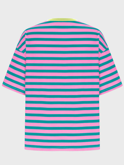 Striped Round Neck Half Sleeve T-Shirt