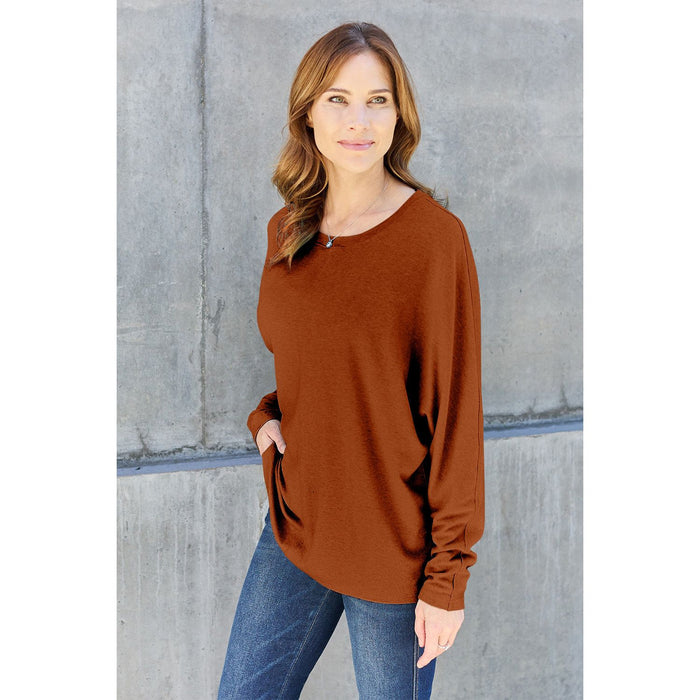 Double Take Round Neck Long Sleeve T-Shirt