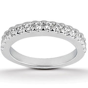 Bids.com 14k White Gold Shared Prong Diamond Wedding Ring Band Rings