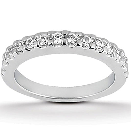 Bids.com 14k White Gold Shared Prong Diamond Wedding Ring Band Rings