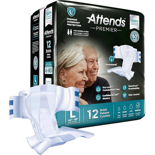 Attends Attends Premier Adult Disposable SmartCool® Briefs L 44-58" 12x Health Care