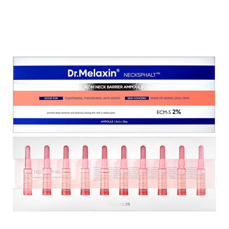 AsiaBeautyMall Dr. Melaxin Necksphalt ECM Neck Barrier Ampoule Neck Cream
