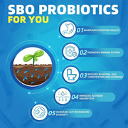 Nature Target SBO Probiotics with Prebiotic Fiber, 60 Billion CFUs, 90 Veggie Capsules Probiotic
