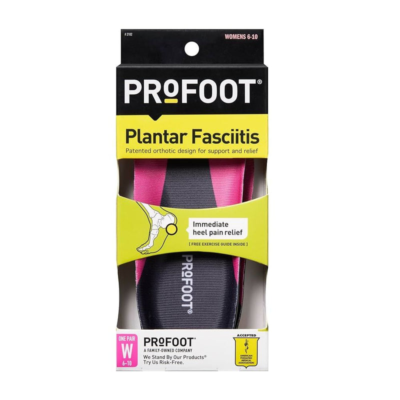 Profoot PROFOOT Plantar Fasciitis Orthotic Insoles for Women (Sizes 6-10) – Gel Shoe Inserts for Instant Heel Pain Relief and Arch Support – 1 Pair of Heel Pads Health Care