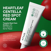 AsiaBeautyMall ANUA Heartleaf Centella Red Spot Cream Moisturizer Forest Green