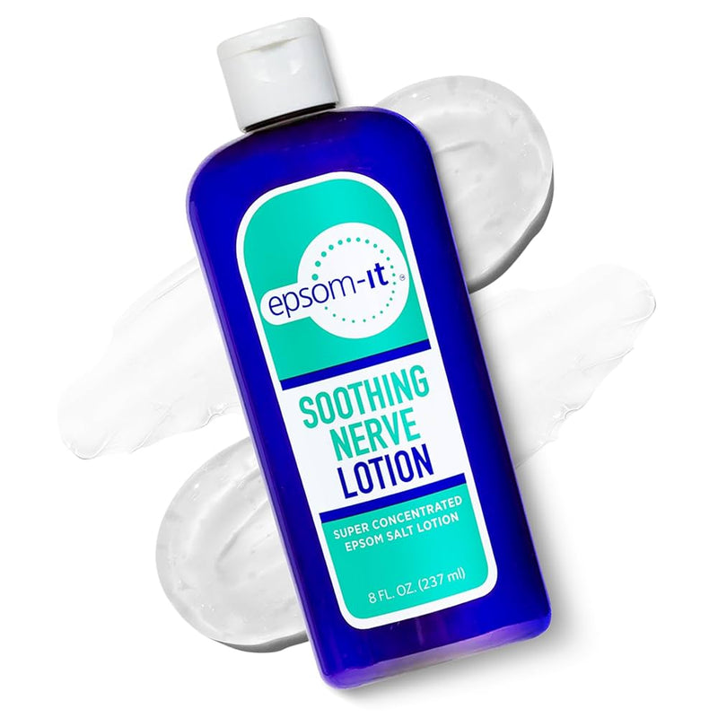 Epsom-it EPSOM-IT Soothing Nerve Lotion - Epsom Salt Magnesium Lotion, Topical Magnesium Cream with Capsaicin & Arnica to Provide Comfort for Legs, Knee and Feet, 8.0 oz. Health Care