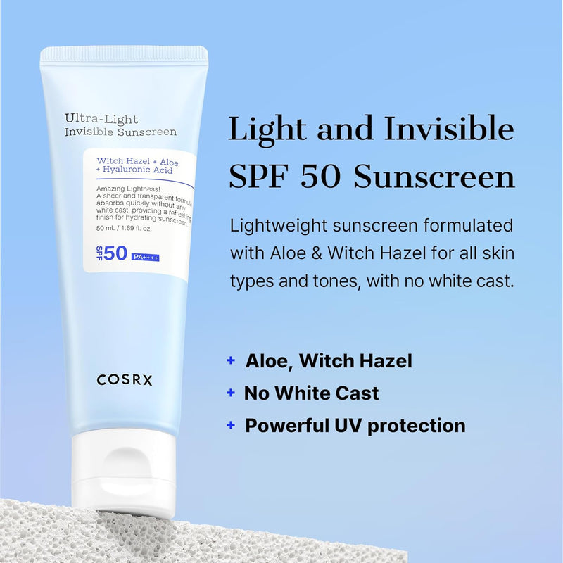 AsiaBeautyMall Cosrx Ultra-Light Invisible Sunscreen SPF50 PA++++ Sunscreen